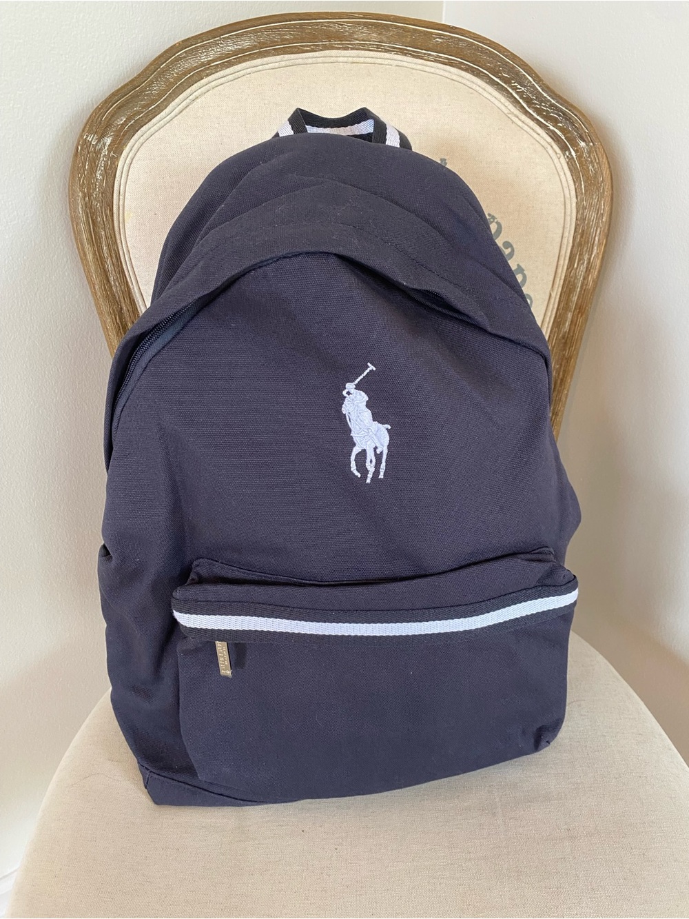 Polo by Ralph Lauren Dark Blue Backpack with White Logo - Picture 3 of 5